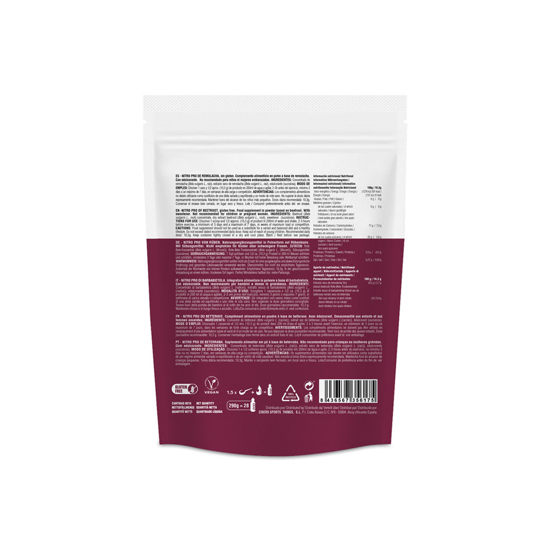 226ERS Nitro Pro Beetroot 290g - immagine 2