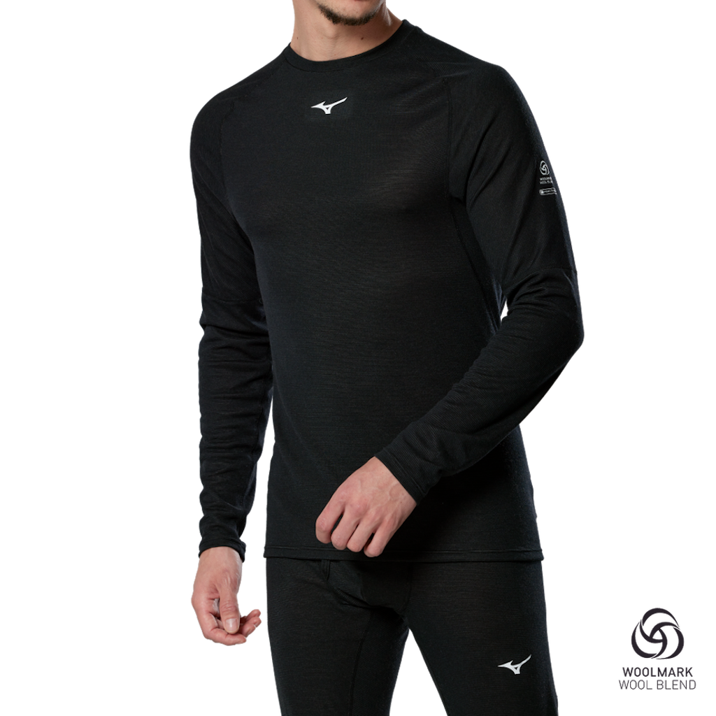 Mizuno maglia girocollo Intimo in lana Merinos